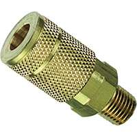 Tru-Flate 13-605 T-Style Coupler, 3/8 in MNPT, Steel