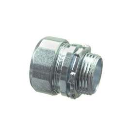 Halex 26352 Concrete-Tight Rigid Conduit Connector, 3/4 in, Compression, Steel, Zinc Electro Plated