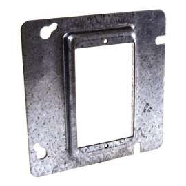 RACO 8837 Electrical Box Cover, 4-3/4 in L, 4-3/4 in W, Square, Galvanized Steel