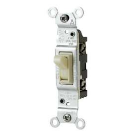 Leviton 1451-ICP Switch, 120 V, Wall Mounting, Thermoplastic, Ivory