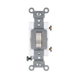 Leviton 1453-2T Switch, 120 V, Wall Mounting, Thermoplastic, Light Almond