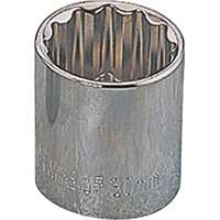 Vulcan Socket, 1/2 In Drive, 7/16 In, 12 Point, Chrome Vanadium Steel, Chrome