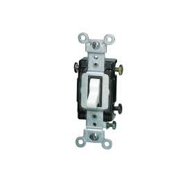 Leviton S02-CS315-2WS Toggle Switch, 120/277 V, Wall Mounting, Thermoplastic, White