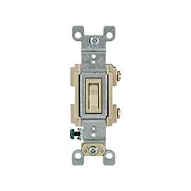 Leviton RS115-ICP Switch, 120 V, Thermoplastic, Ivory