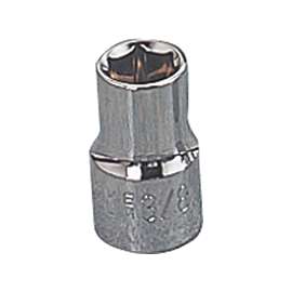 Vulcan Socket, 3/8 In Drive, 3/8 In, 6 Point, Chrome Vanadium Steel, Chrome