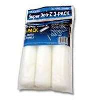 WOOSTER R725-9 Paint Roller Cover, 3/8 in Thick Nap, Fabric Cover, White