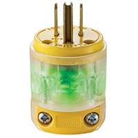 Leviton R50-515PV-LIT Straight Blade Plug, 125 V, 15 A, PVC