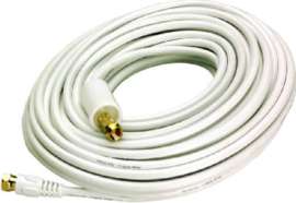 50' WHT RG6 Coax Cable