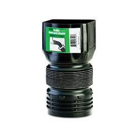 Amerimax ADP53102 Flexible Downspout Adapter, PVC, Black