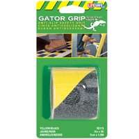 INCOM Gator Grip RE175 Anti-Slip Safety Grit Tape, 5 ft L, 2 in W, Black/Yellow