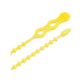 GB 45-12BEADYW Beadle Wrap Cable Tie, Resin, Safety Yellow