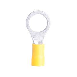 GB 21-109 Ring Terminal, 600 V, 12 to 10 AWG, Vinyl Insulation, Yellow