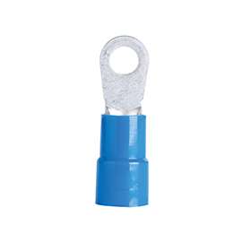 GB 14-096 Ring Terminal, 600 V, 6 AWG, Vinyl Insulation, Blue