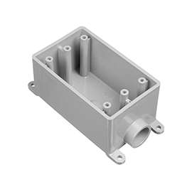 Carlon E980FFN-CTN Outlet Box, 1-Gang, PVC