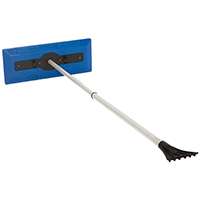 Snow Joe SJBLZD Snow Broom, 7 in W Blade, Telescopic Handle, 18 in OAL, Blue