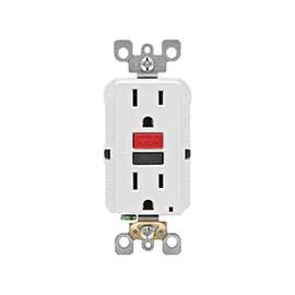 Leviton R72-GFNT1-0RW Duplex GFCI Receptacle, 15 A, 2-Pole, 5-15R, White