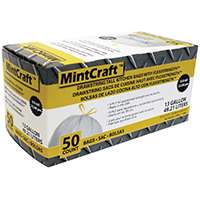 Vulcan FG-O3812-04 Kitchen Trash Bags, 13 gal Capacity, White