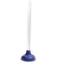 ProSource Toilet Plunger, Blue, Clear Handle