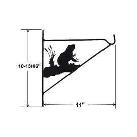 Landscapers Select Planter Bracket Frog, 11 In L, Wall Mount, Matte Black