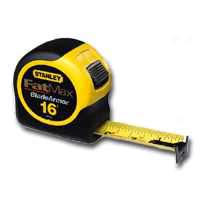 STANLEY 33-716 Measuring Tape, 16 ft L x 1-1/4 in W Blade, Steel Blade, Black/Yellow