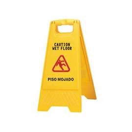 Chickasaw 628 Floor Sign, Caution Wet Floor and Piso Mojado