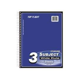 Top Flight WB120DPF Series 4511880 Wide Rule Notebook, Micro-Perforated Sheet, 120-Sheet, Wirebound Binding