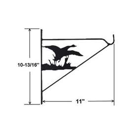 Landscapers Select Planter Bracket Duck, 11 In L, Wall Mount, Matte Black