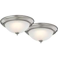 Boston Harbor Flush Mount Fixture, 2 Led Lamp, 1500 Lumens, 3000 K, Bronze