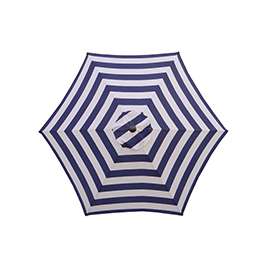 Seasonal Trends Market Umbrella, 9 Ft H, Navy/White
