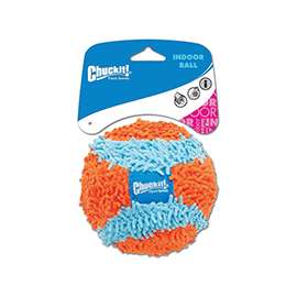 Chuckit! 213201 Pet Ball, M, Indoor Toy, Chenille Fabric, Blue/Orange