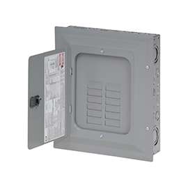 Cutler-Hammer BR Series BR1224L125G Load Center, Surface Mounting, 125 A, Main Lug Breaker/Load Center, 12-Space