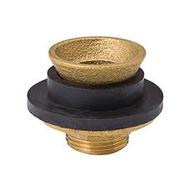 B & K 150-206 Closet Spud, Brass/Rubber