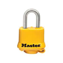 Master Lock 315SSKADHC Keyed Padlock, 1-9/16 in W Body, 3/4 in H Shackle, Steel