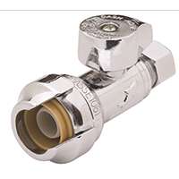SharkBite 23337-0000LF Stop Valve, 1/2 x 1/4 in Compression, Brass, Chrome