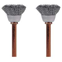 DREMEL 531-02 Brush, 1/8 in Arbor/Shank, 1/2 in Dia, For Dremel Rotary Tools