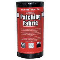 Gardner 4502-GA Patching Fabric, 50 ft L, 6 in W, 0.005 mil Thick, Fiberglass, Black