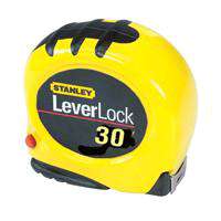 STANLEY STHT30830 Measuring Tape, 30 ft L x 1 in W Blade, Steel Blade, Black/Yellow