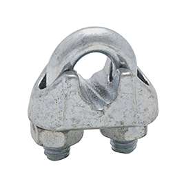 National Hardware 3230BC Series N248-302 Wire Cable Clamp, 4 in L, 5/16 in Dia Cable, Malleable Iron, Zinc