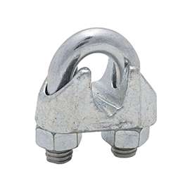 National Hardware 3230BC Series N248-310 Wire Cable Clamp, 5 in L, 3/8 in Dia Cable, Malleable Iron, Zinc