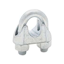 National Hardware 3230BC Series N248-336 Wire Cable Clamp, 6 in L, 5/8 in Dia Cable, Malleable Iron, Zinc