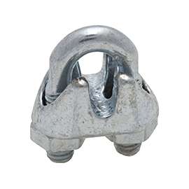 National Hardware 3230BC Series N248-260 Wire Cable Clamp, 3 in L, 1/16 in Dia Cable, Malleable Iron, Zinc