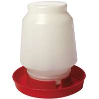 Little Giant 7506 Poultry Fount, 1 gal Capacity, Plastic/Polystyrene, Red