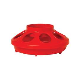 Little Giant 806RED Feeder Base, 1 qt Capacity, 8-Opening, Polypropylene, Red