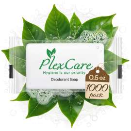 PLEXCARE (1000 Pack) Pleasant Scent 0.5 oz Bar Soap, Hotel Travel Size, Individually Wrapped, Bulk Amenities and Toiletries for Hospitality