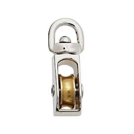National Hardware N243-576 Swivel Single Pulley, 25 lb Weight Capacity, 3/16 in Rope