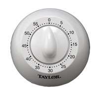 TAYLOR 5832 Countertop Mechanical Timer, White