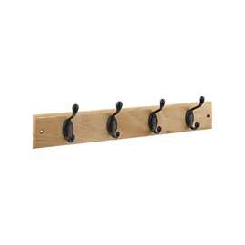 National Hardware DPV8170 Series S813-022 Hookrail, 4-Hook, Wood, Oil-Rubbed Bronze