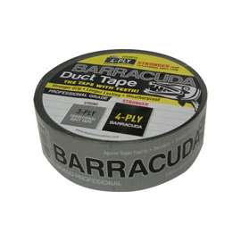 Barracuda TP DUCT BARA BLK Professional Duct Tape, 60 yd L, 1.88 in W, Black/Silver