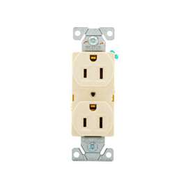 Eaton Wiring Devices BR15LA Duplex Receptacle, 15 A, 2-Pole, 5-15R, Light Almond