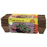 Jiffy JS50 Strip Pot, 4 in L Tray, 10 in W Tray, 4 in H Tray, Sphagnum Peat Moss